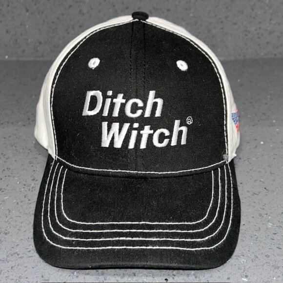 DITCH WITCH NORTHWEST HAT CAP DITCH WITCH HAT BLACK WHITE STRAPBACK NEW NWOT - Picture 1 of 7